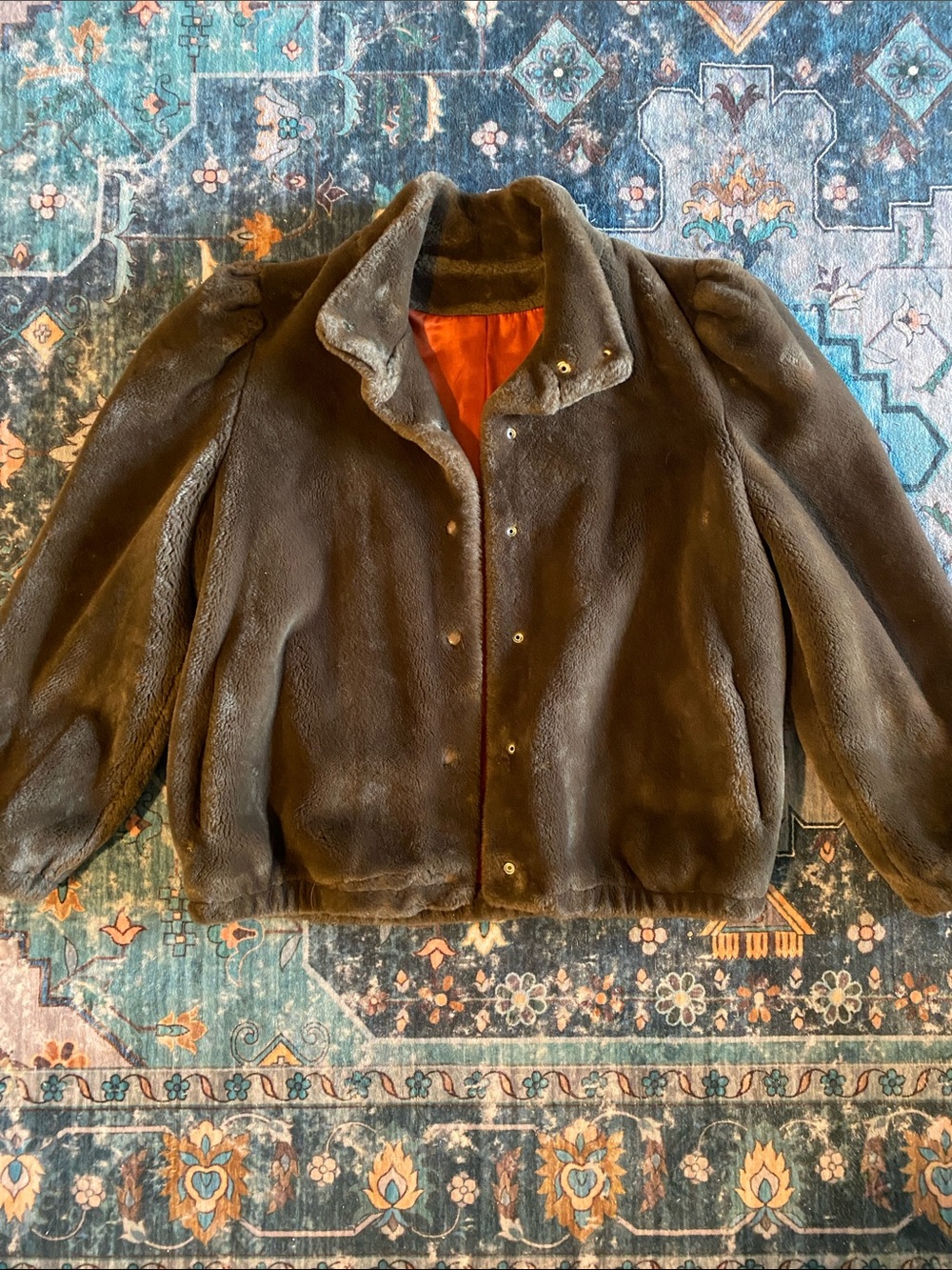 Vintage Brown Fur Teddy Jacket